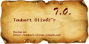 Taubert Olivér névjegykártya